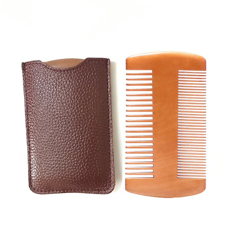 Sandalwood Comb With Leather Case