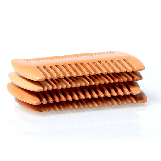 Sandalwood Comb With Leather Case