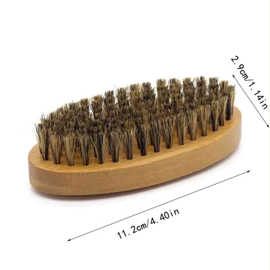 Beard Brush Set with Comb (Bamboo Wood)