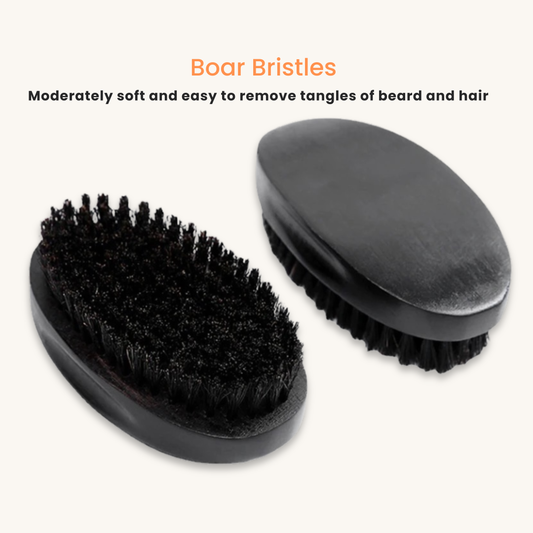 Beard Brush|Boar Bristle | Curved Design